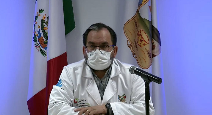 Conferencia de prensa de la secretaría de salud de Hidalgo