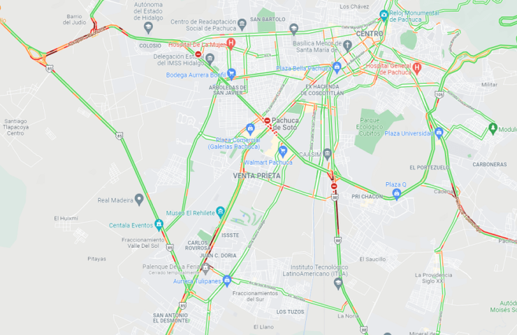 Bloqueos en Pachuca