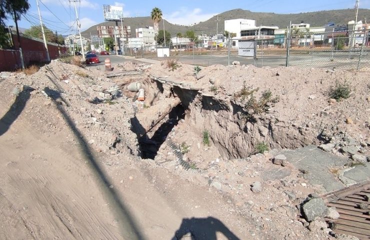 Socavón en Pachuca