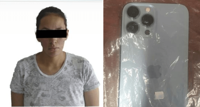 Mujer intenta robar iPhone en Pachuca