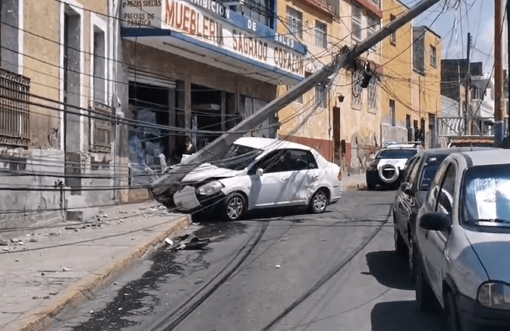 Accidente calle Corregidora Pachuca