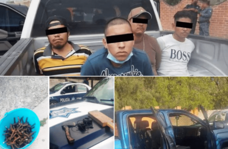 los arrestan con armas y poncha llantas en Huichapan