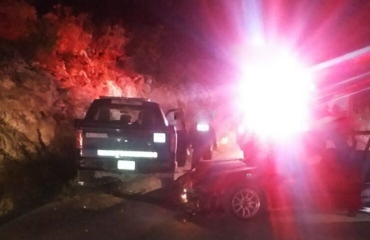 Accidente entre patrulla y auto en el Cardonal