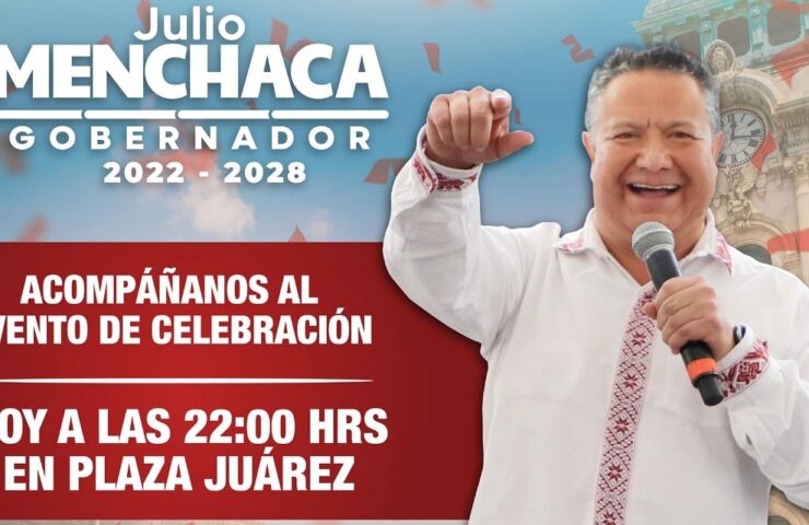 Menchaca celebra triunfo en Plaza Juárez