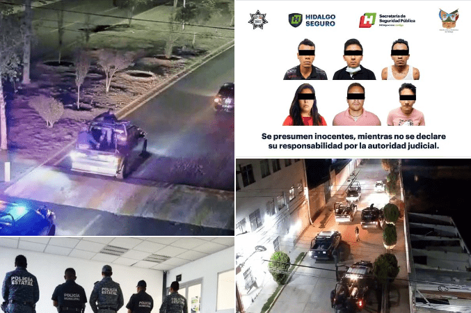 Detienen a 6 por asalto a farmacia en Pachuca