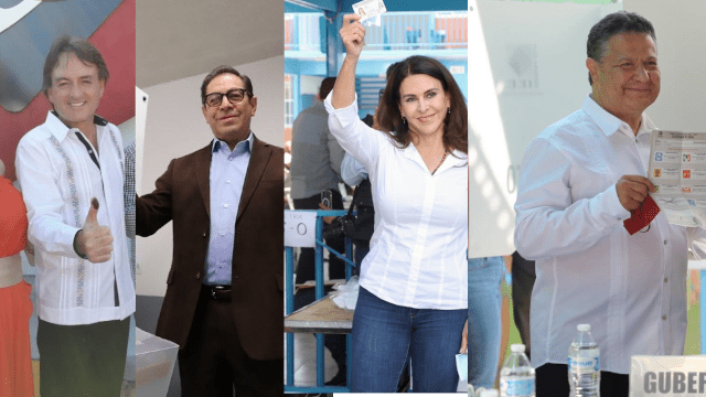 Candidatos a gobernador emiten su voto