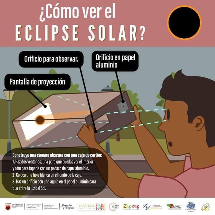 caja para ver eclipse solar con herramientas caseras