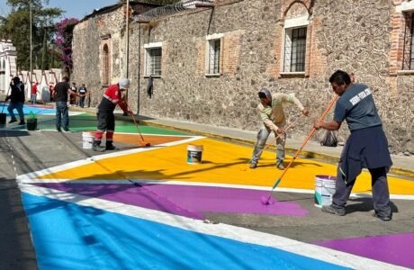 pintan calles de Tizayuca para mejorar movilidad