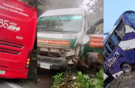 collage de diferentes accidentes ocurridos recientemente en Tlanchinol